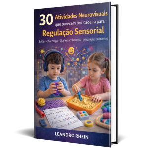 O e-book “30 Terapias Visuais que Parecem Brincadeira – Prof. Leandro Rhein” é um guia prático que reúne atividades terapêuticas estruturadas de forma lúdica para desenvolver coordenação olho-mão, integração visuomotora, habilidades motoras e escrita inicial. Baseado em princípios da neurociência do desenvolvimento, o material apresenta estratégias simples, adaptáveis e altamente eficazes para aplicação em contexto clínico ou escolar, mostrando que é possível estimular o cérebro com leveza, engajamento e resultados reais — transformando brincadeiras em ferramentas poderosas de aprendizagem.
